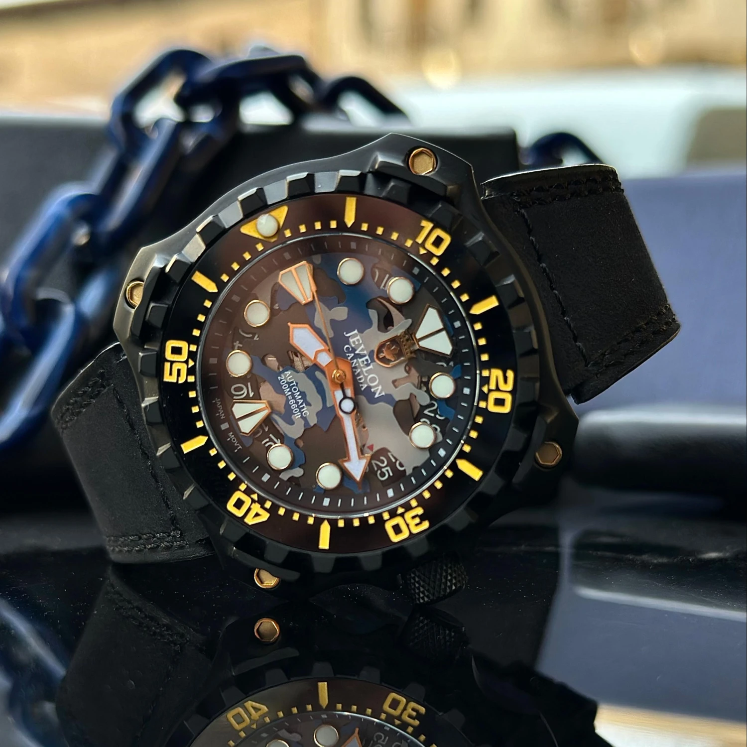 Jevelon JVM105-2B-BL Watch