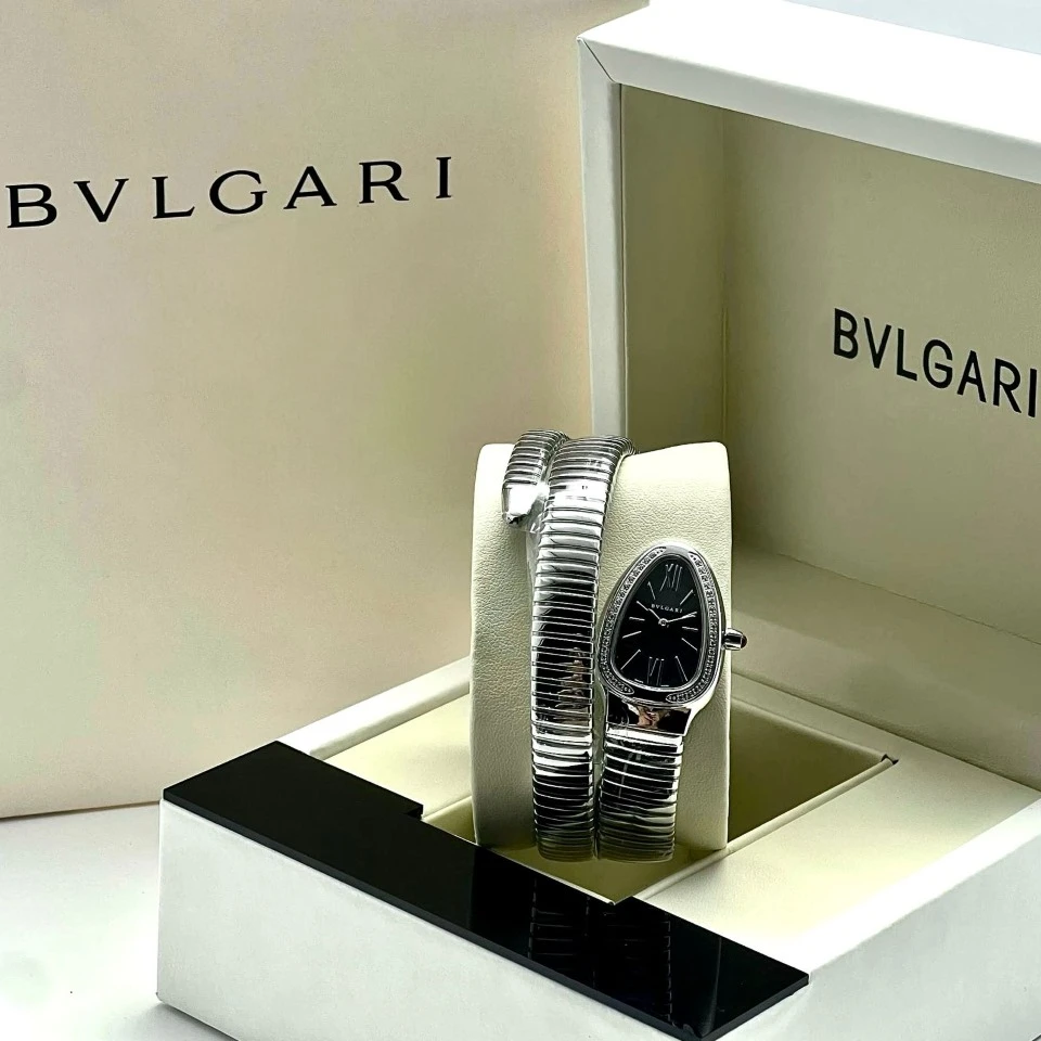 Bvlgari Spiral Silver Watch 