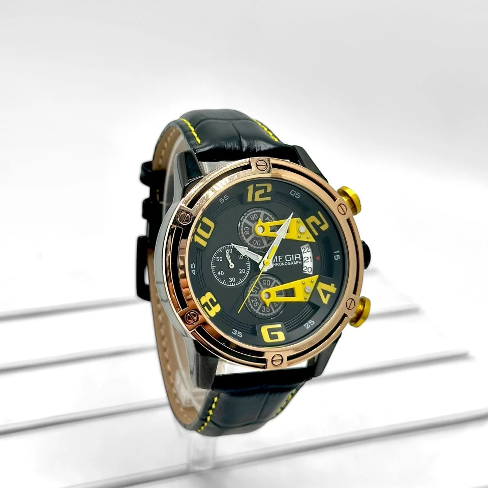 Megir Leather Watch 2078
