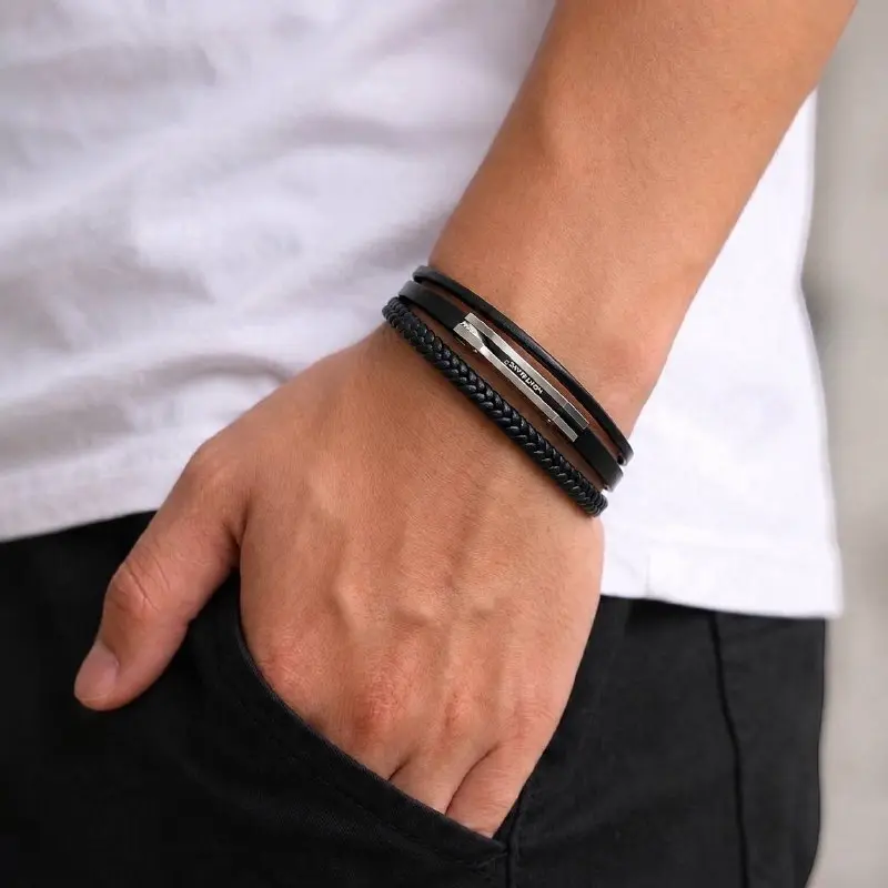 Mont Blanc Leather Bracelet
