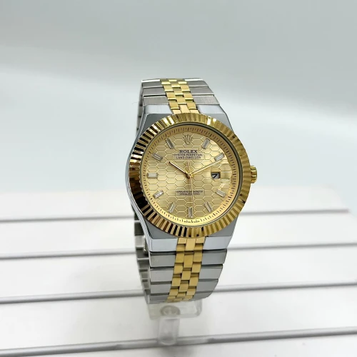 Rolex Land Dweller Two Tone Crystal Watch
