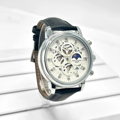 Patek Philippe Leather Moonphase Watch