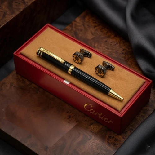 Pen and Brooches Cartier Set