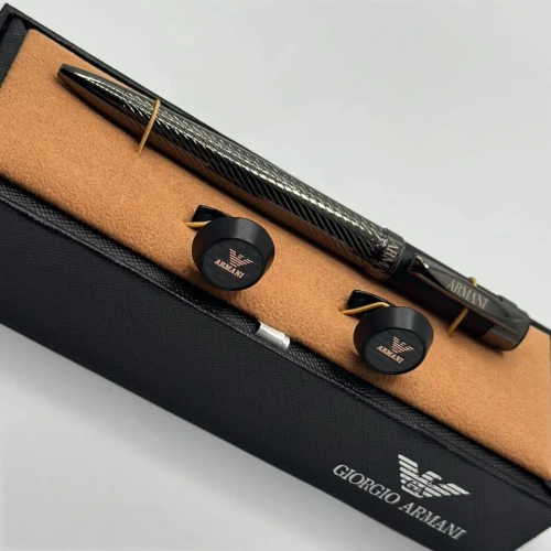 Pen and Brooches Armani Set