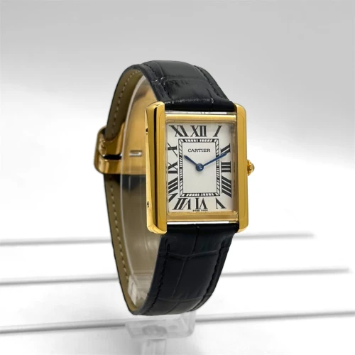 Cartier Tank Roman Leather Watch 3169